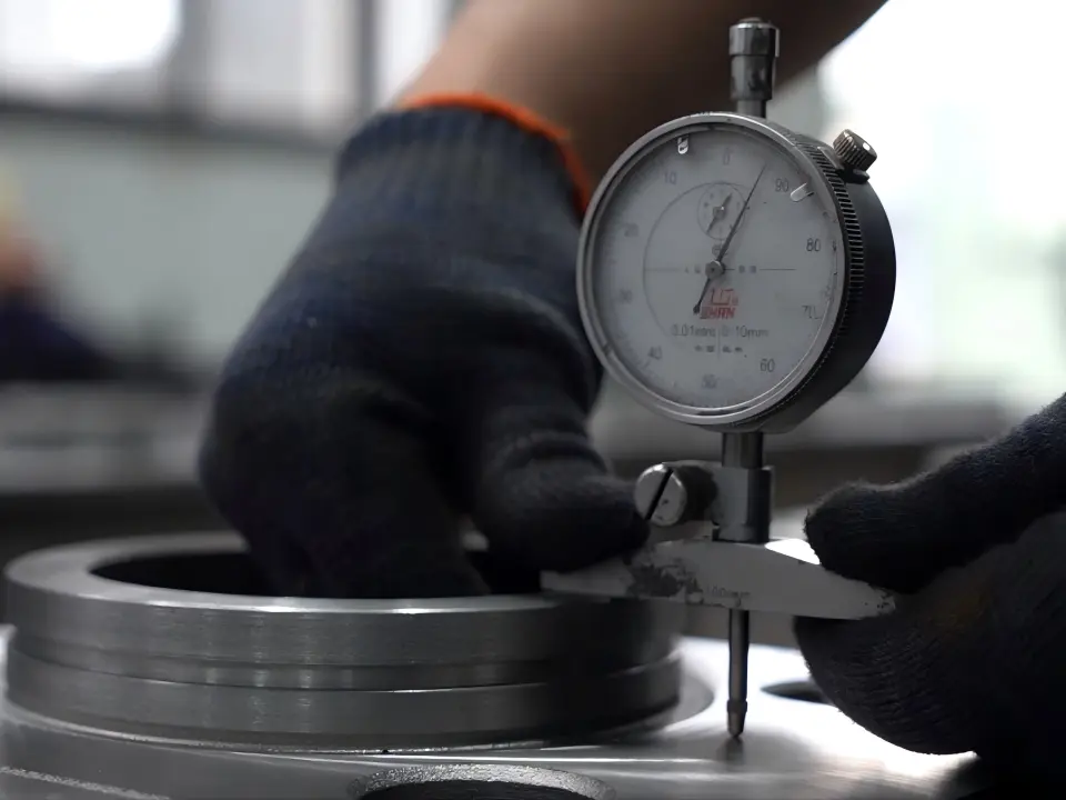 Precision inspection of hydraulic cylinder components at ORISE MACHINERY