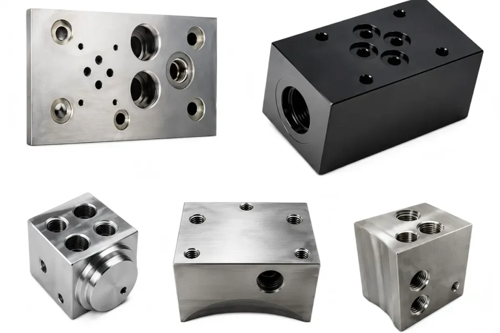 Hydraulic valve blocks (manifold blocks) CNC machined by ORISE MACHINERY